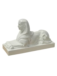 1920s Ceramic Sculpture of a Sphinx by Charles Vos for De Spinx Maastricht